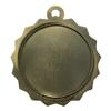 10 Pack of 2-1/4 inch Diameter Die-Cast Metal Antique Gold Blank Insert Medals and Red White and Blue Neck Ribbons. view 3