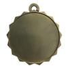 10 Pack of 2-1/4 inch Diameter Die-Cast Metal Antique Gold Blank Insert Medals and Red White and Blue Neck Ribbons. view 4