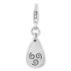Million Charms 925 Sterling Silver Amore La Vita Polished Air Symbol Bracelet Charm with Fancy Lobster Clasp view 1
