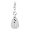 Million Charms 925 Sterling Silver Amore La Vita Polished Air Symbol Bracelet Charm with Fancy Lobster Clasp view 2