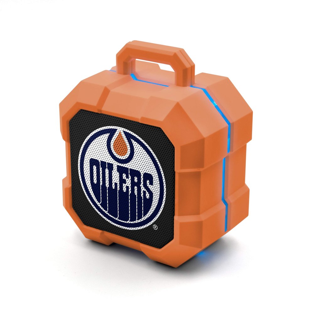 NHL Edmonton Oilers ShockBox LED Wireless Bluetooth Speaker, Team Color