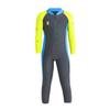 Boys Color Block One Piece Swimsuit Kids Long Sleeve Rash Guard Sunsuit Zipper Swimwear Diving Wetsuit Mock Neck Full Jumpsuit Surfing Beachwear Bathing Suit with UPF 50+ Sun Protection Gray 6-7T view 1