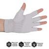 Women's Summer Fingerless Driving Gloves Cotton UV Sun Protection Gloves for Cycling Motorcycle Camping, Non Skid Palm (Grey) view 3