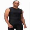 DEVOPS 3 Pack Men's Athletic Compression Mesh Sleeveless Shirts (Large, Blalck/Charcoal/White) view 2
