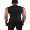 DEVOPS 3 Pack Men's Athletic Compression Mesh Sleeveless Shirts (Large, Blalck/Charcoal/White) view 3