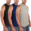 DEVOPS 3 Pack Sleeveless Men's Muscle Shirts Dry Fit Tank Top (X-Large, Black/Navy/Gray) view 1