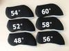 6X Golf Iron Cover Wedge Headcover Fit for Taylormade M1 M2 M3 M4 Titleist P790 Mizuno (Black)