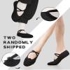 Daydance Black Girls Ballet Slippers Canvas Split Sole Ballet Flats Dance Shoes view 3