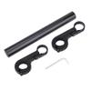 Bicycle Handlebar Extension Mount, Black Aluminum Alloy and Plastic Bracket with Dual Holders for 25.4mm and 31.8mm Handlebars view 2