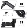 Bicycle Handlebar Extension Mount, Black Aluminum Alloy and Plastic Bracket with Dual Holders for 25.4mm and 31.8mm Handlebars view 4