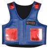 HILASON Bull Riding Vest Kids Junior Youth Pro Rodeo Leather Blue/Metallic Red view 1