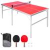 GoSports 6 ft x 3 ft Mid-Size Table Tennis Game Set - Indoor/Outdoor Portable Table Tennis Game with Net, 2 Table Tennis Paddles and 4 Balls view 1