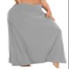 EXCHIC Women's Boho Flod Over Long Maxi Skirt Elastic High Waisted Long Skirts for Women (Light Gray, X-Large) view 3