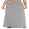 EXCHIC Women's Boho Flod Over Long Maxi Skirt Elastic High Waisted Long Skirts for Women (Light Gray, X-Large) view 4