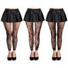 Abberrki Women High Waist Fishnet Footless Leggings Flower Pattern Footless Tights (3 Pairs # 1) view 1