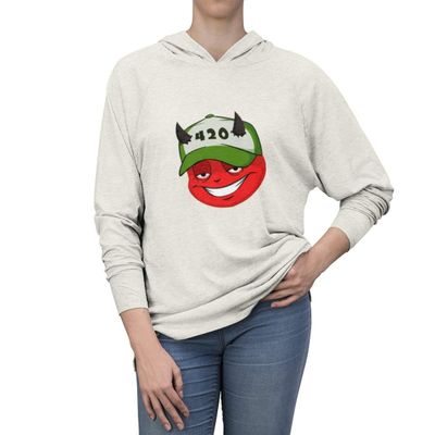420 Nasty Nate Emoji Unisex Tri-Blend Hoodie Oatmeal Heather