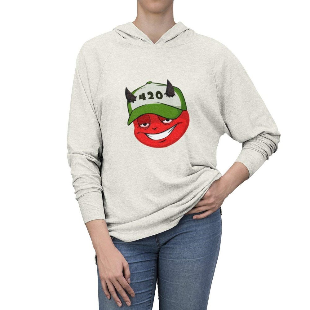 420 Nasty Nate Emoji Unisex Tri-Blend Hoodie Oatmeal Heather