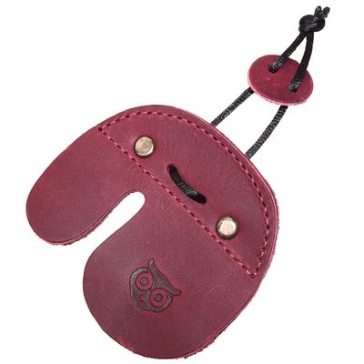 Hide & Drink, Archery Finger Tab, Protect Guard for Recurve Bows, Finger Protector, Shooting Practice Gear Sports & Outdoors, Full Grain Leather, Handmade (Sangria, Right Handed)
