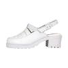 24 Hour Comfort Cora (1832) Women's Wide Width Comfortable Leather Slingback Clogs White 11 view 3
