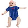 Two Feet Ahead Smu Mustangs Hearts Baby Bodysuit Creeper Baby Girl Clothes for Newborn Infants (12 Months, Smu Mustangs) view 2
