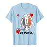Bonjour de Paris France - French Eiffel Tower Print T Shirt view 1