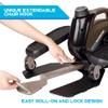 EXERPEUTIC 900E EXERWORK No Impact Bluetooth Smart Cloud Fitness Under Desk Elliptical with Extendable Chair Hook and Free App view 2