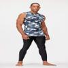 DEVOPS 3 Pack Men's Athletic Compression Shirts Sleeveless (Large, Black/Camo Grey/White) view 2
