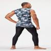 DEVOPS 3 Pack Men's Athletic Compression Shirts Sleeveless (Large, Black/Camo Grey/White) view 3