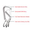 Carabiner Clip Keychain Aluminum Alloy D Shape Multifunction Clip Hook with 3 Key Rings for Outdoor Backpack Silver 6 Pack view 3