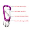 Carabiner Clip Keychain Aluminum Alloy D Shape Multifunction Clip Hook with 3 Key Rings for Outdoor Backpack Purple 6 Pack view 3