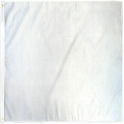 American Wholesale 3x5 White Solid Color UltraBreeze 5x3ft Poly Flag Grommets Super Polyester