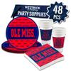 Ole Mississippi State Bulldogs Party Supplies 48 Piece Officially Licensed University Set: 16 oz. Plastic Beverage Cups, 9" Paper Plates, Luncheon Napkins, Party Supplies for 16 Guests by Westrick view 1