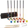Amazon Basics Croquet Set, Six Player, Black (hardwood mallets, polymer balls, wickets,hardwood stakes) view 1