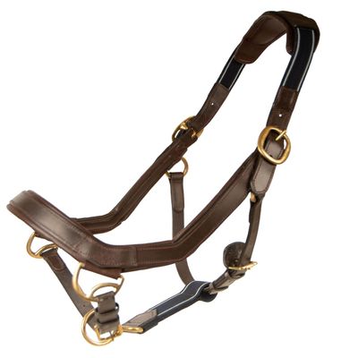 Rambo Micklem Leather Halter Standard Brown