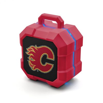 NHL Calgary Flames ShockBox LED Wireless Bluetooth Speaker, Team Color