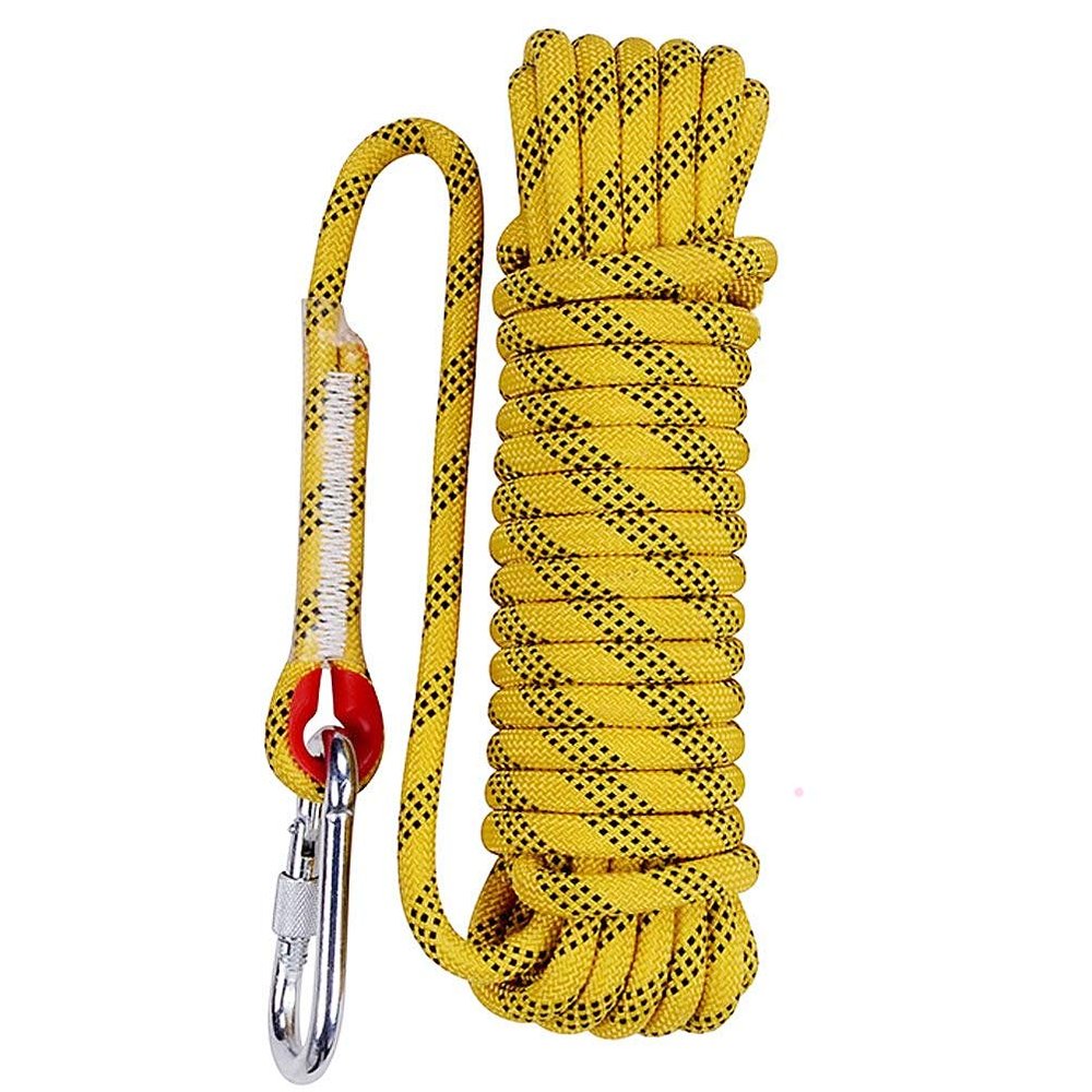 Aoneky 32ft 10mm Static Rope - Polyester Rope for Climbing, Rescue, Arborist Work, Camping & Towing, UV Resistan