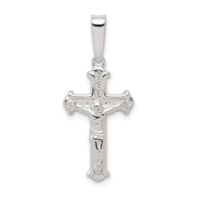 925 Sterling Silver Polished Crucifix Charm Pendant
