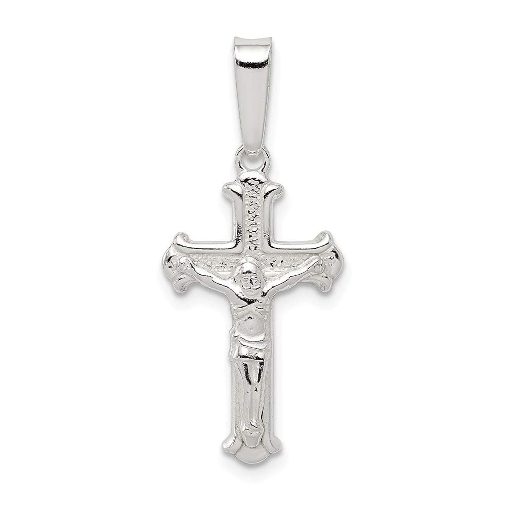 925 Sterling Silver Polished Crucifix Charm Pendant