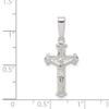 925 Sterling Silver Polished Crucifix Charm Pendant view 2