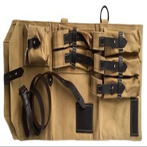 German WWII MP 40/MP40 Canvas & Leather Carry Case, MP40 Schmeisser (GET FREE MP40 SLING) (KHAKI)