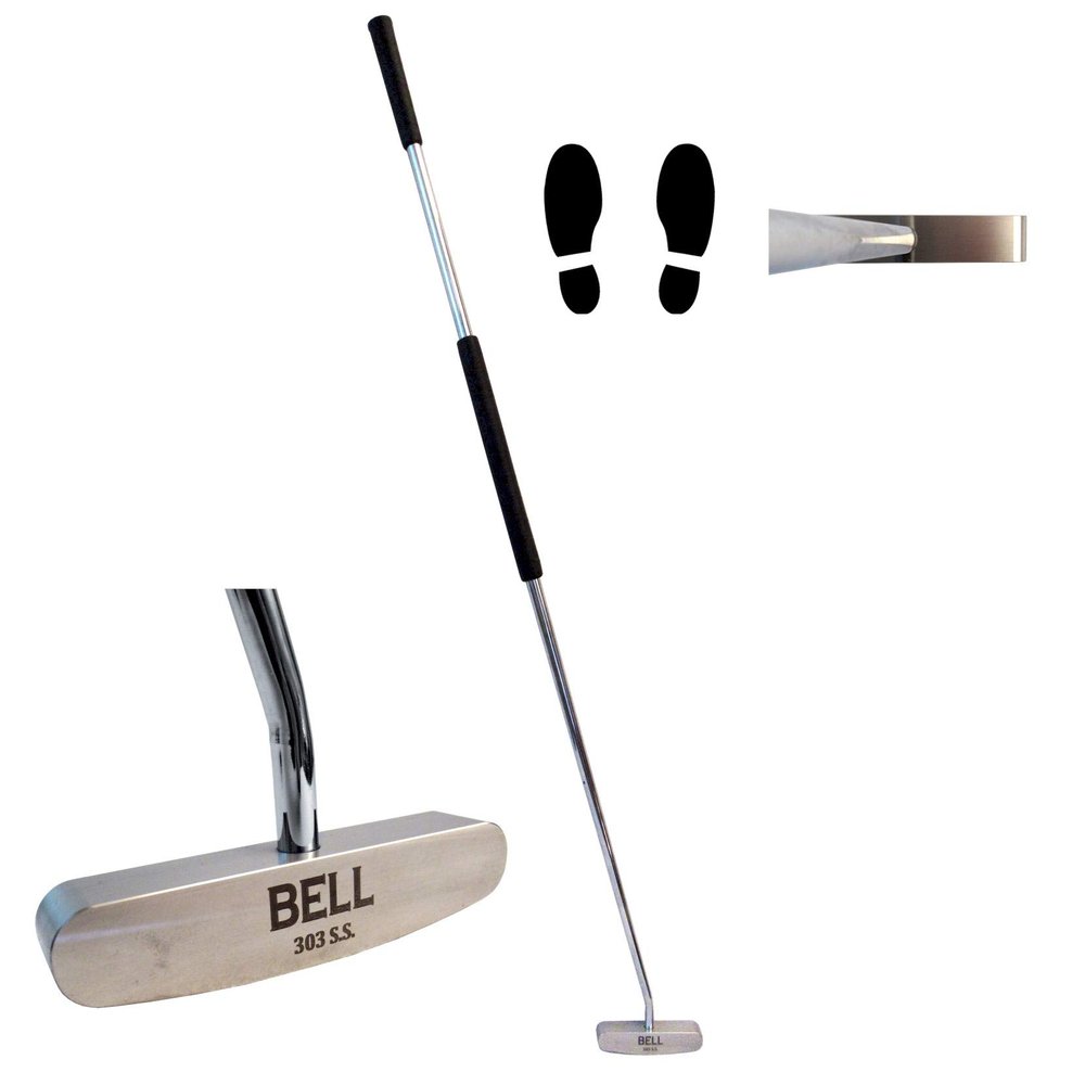 Bell Putters Side Saddle Golf Putter 400g Polish Chrome Finish Right-Handed/RH with Tacki-mac 2 Piece Putter Grip and 43" Shaft | Made in USA