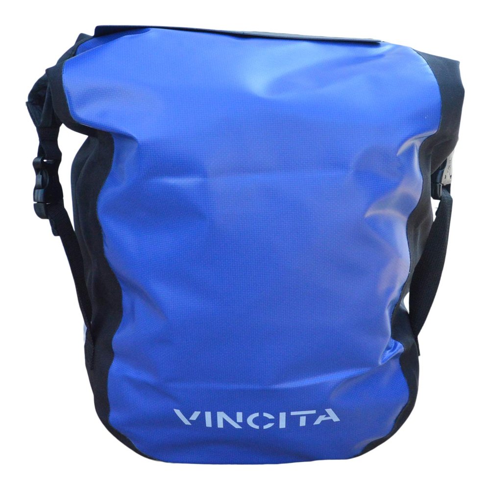 Pannier single bag, Waterproof, Black, for touring and Reflective spots for visibility at nights