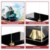 PENNZONI Football Helmet Display Case Full Size | Crystal Clear Acrylic Display Case | Dual Layered Black Base Helmet Case with Gold Risers | Counter Helmet Display | No Assembly Required view 4
