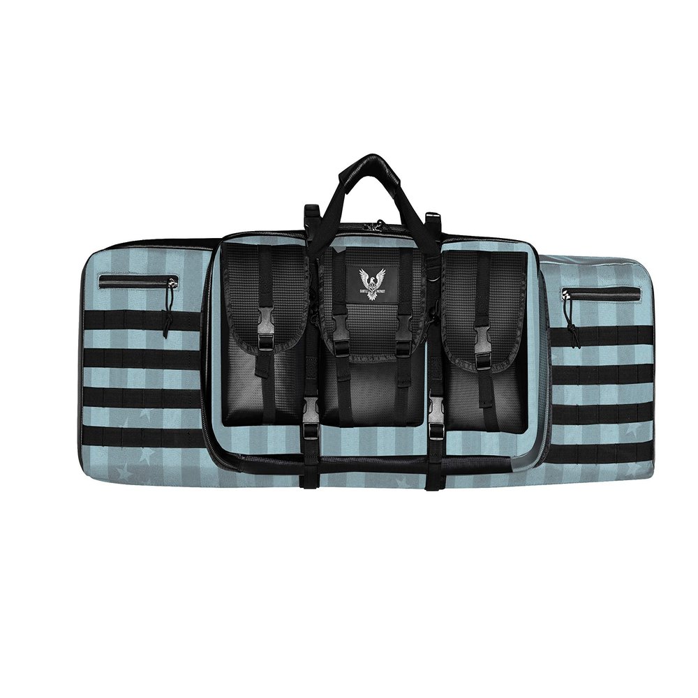 Subtle Patriot Tactical Dual Carbine Case  Extra Padded Case/Shoulder Straps for Backpack Carrying/Holds 2 Carbine (Lady Liberty)