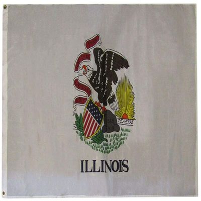 American Wholesale Superstore 3x5 State of Illinois 3'x5' Premium Quality Heavy Duty 75D Polyester Flag (RUF)