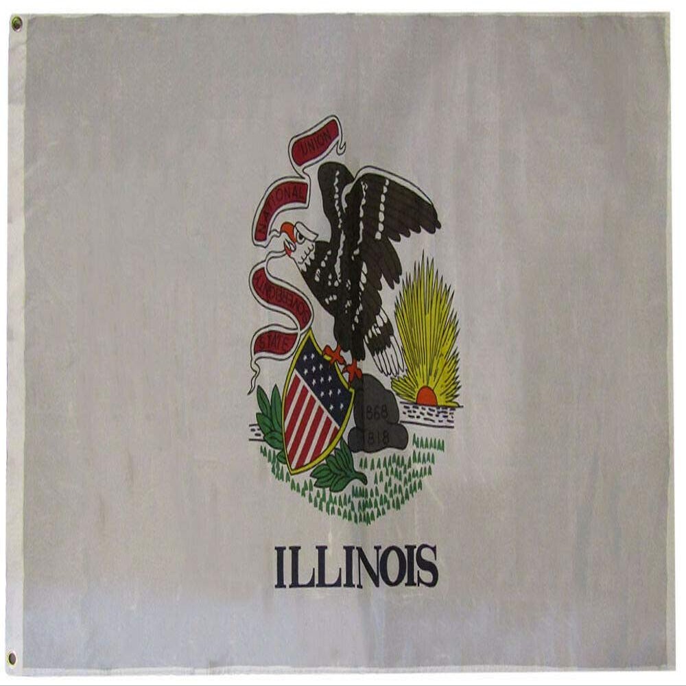 American Wholesale Superstore 3x5 State of Illinois 3'x5' Premium Quality Heavy Duty 75D Polyester Flag (RUF)