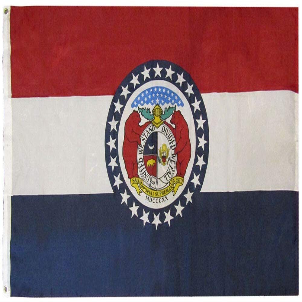 AES American Wholesale Superstore 3x5 State of Missouri 3'x5' Premium Quality Heavy Duty 75D Polyester Flag (RUF)