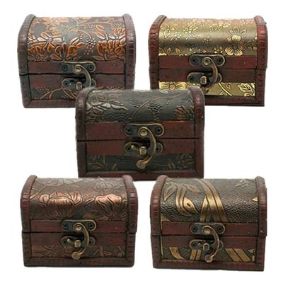 Familyhouse Retro Vintage Jewelry Pearl Necklace Bracelet Gift Box Storage Organizer Wooden Case