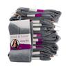 12 Pairs of Girls Colored Knee High Socks, Casual, School Uniform, Travel (Gray) view 3