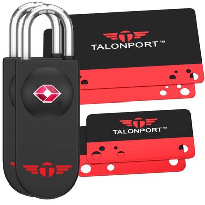 Talonport Keyless TSA Approved Suitcase Luggage Locks, Black 2-Pack